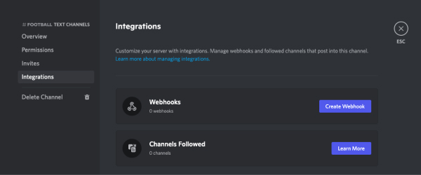 Ir al menú de integraciones