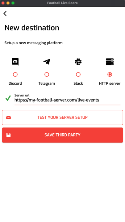 Paste the URL in the app