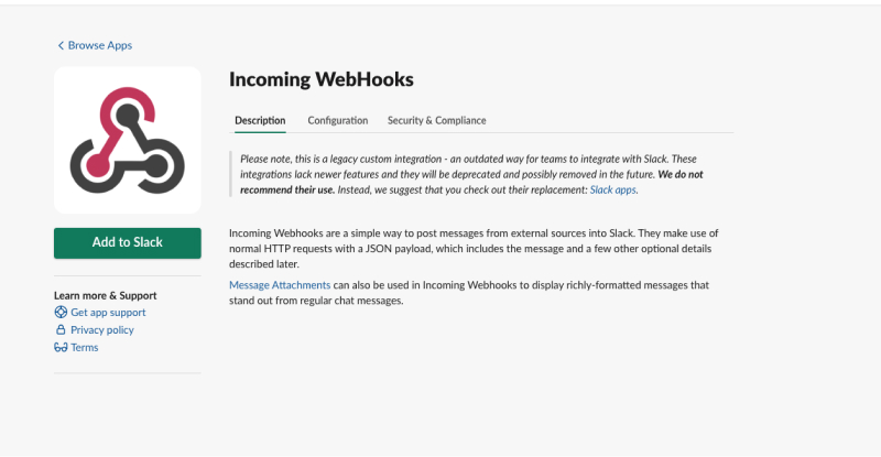 Install the webhook