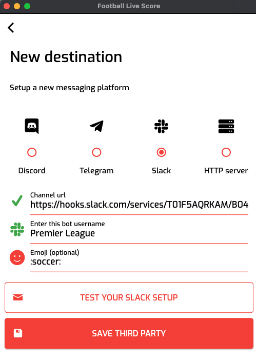 Paste the URL in the app